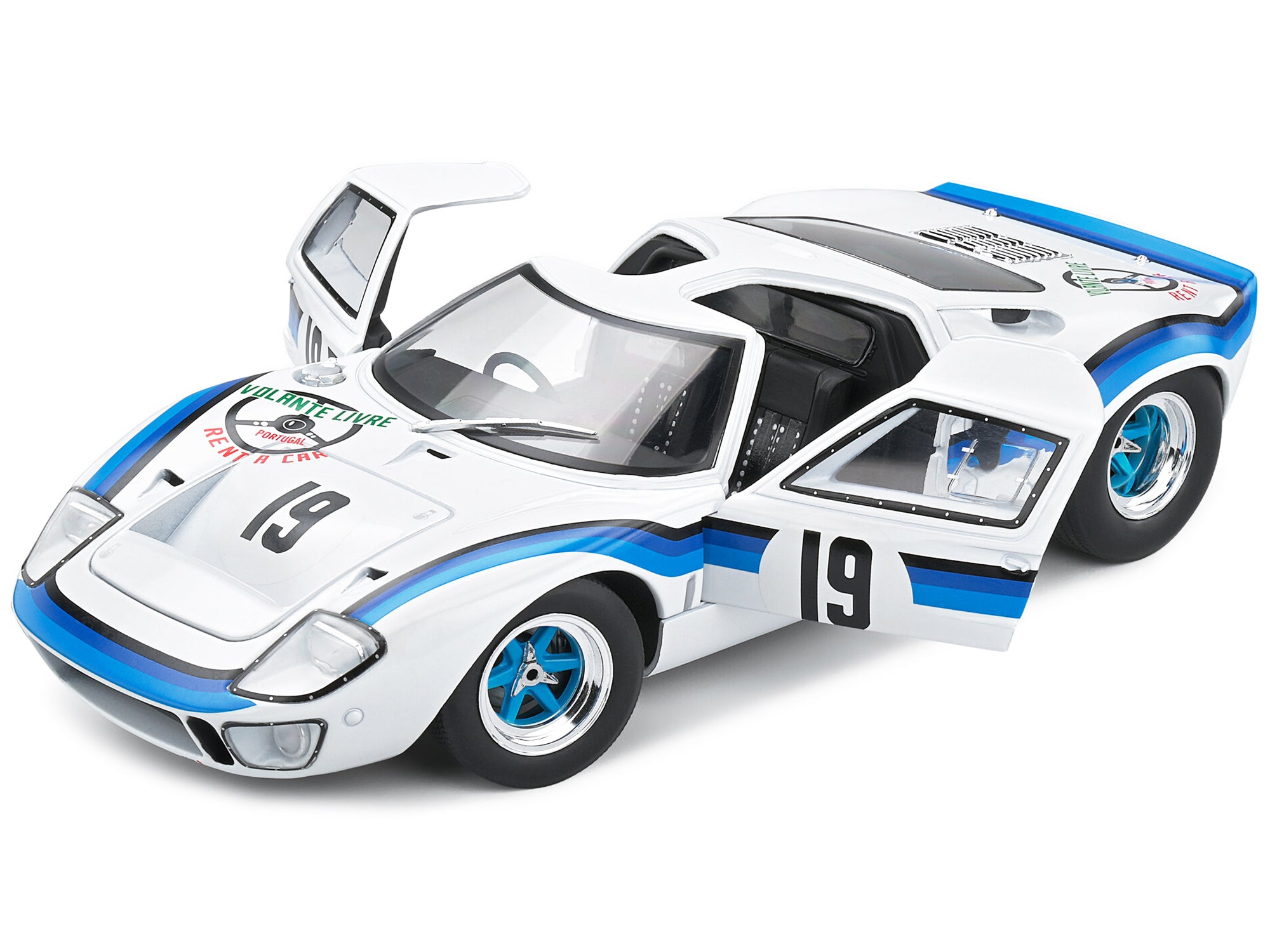 Ford GT40 MK.1 RHD (Right Hand Drive) #19 Emilio Marta "Angola Championship" (1973) "Competition" Series 1/18 Diecast Model Car by Solido - image 2
