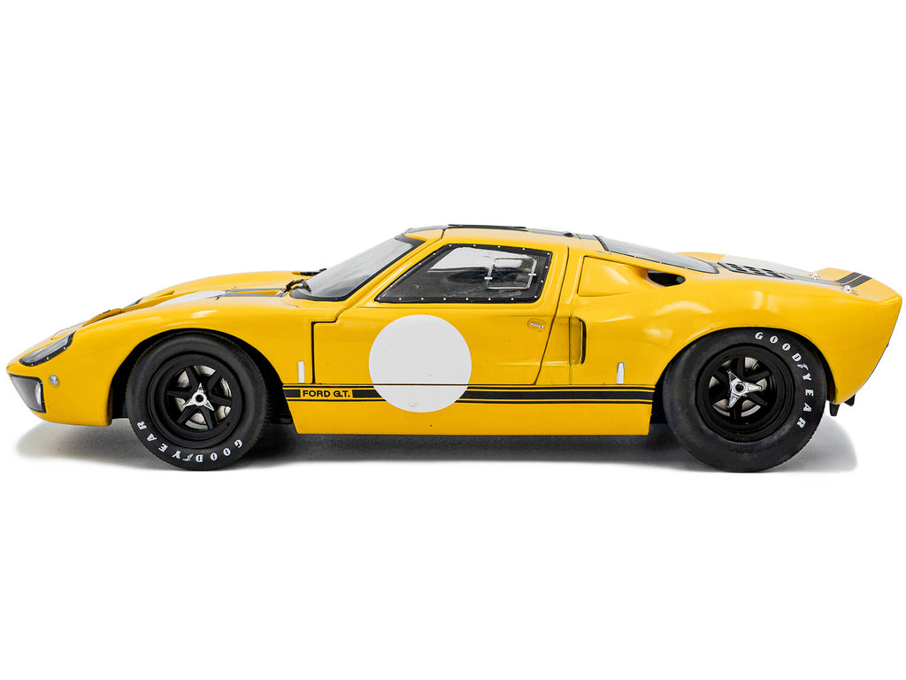 1968 Ford GT40 MK1 Yellow with Black Stripes "Competition" Series 1/18 Diecast Model Car by Solido - image 3