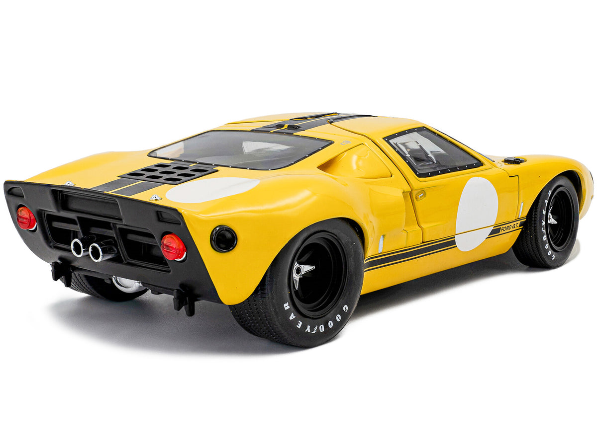 1968 Ford GT40 MK1 Yellow with Black Stripes "Competition" Series 1/18 Diecast Model Car by Solido - image 4