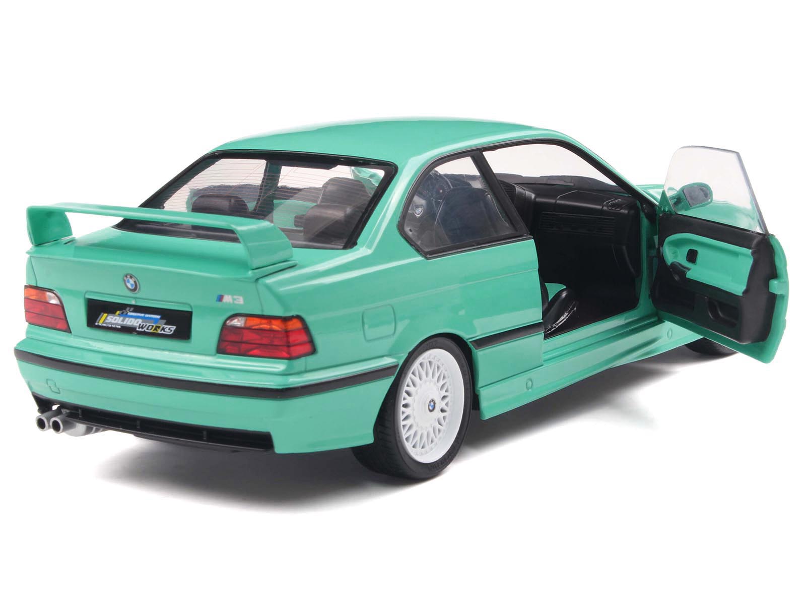 1991 BMW E36 M3 "Solido Works" Mint Green with Mint Green Interior 1/18 Diecast Model Car by Solido - image 2