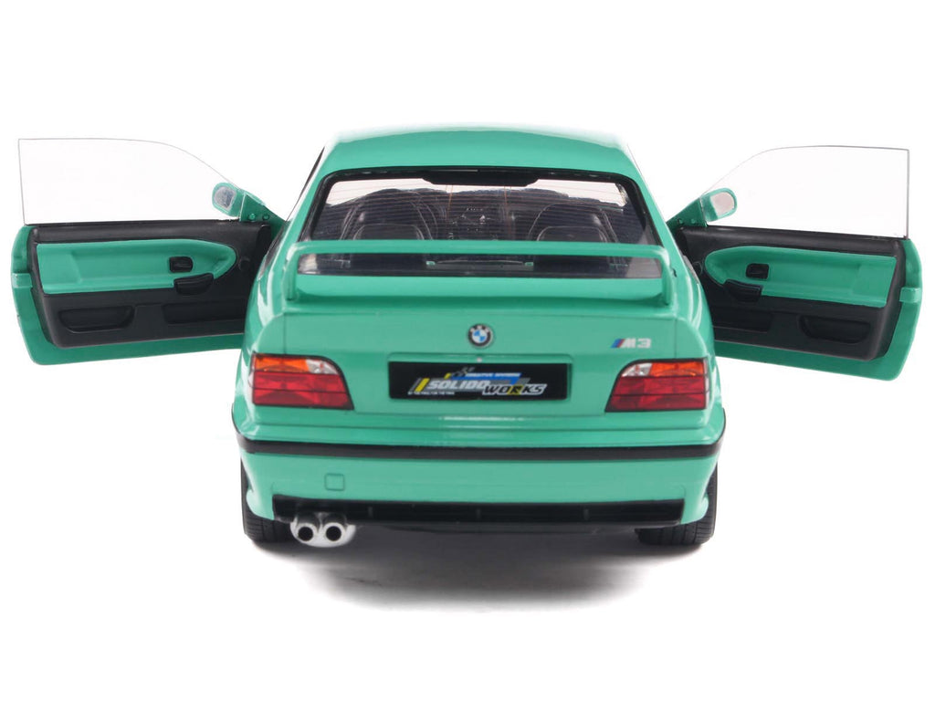 1991 BMW E36 M3 "Solido Works" Mint Green with Mint Green Interior 1/18 Diecast Model Car by Solido - image 5