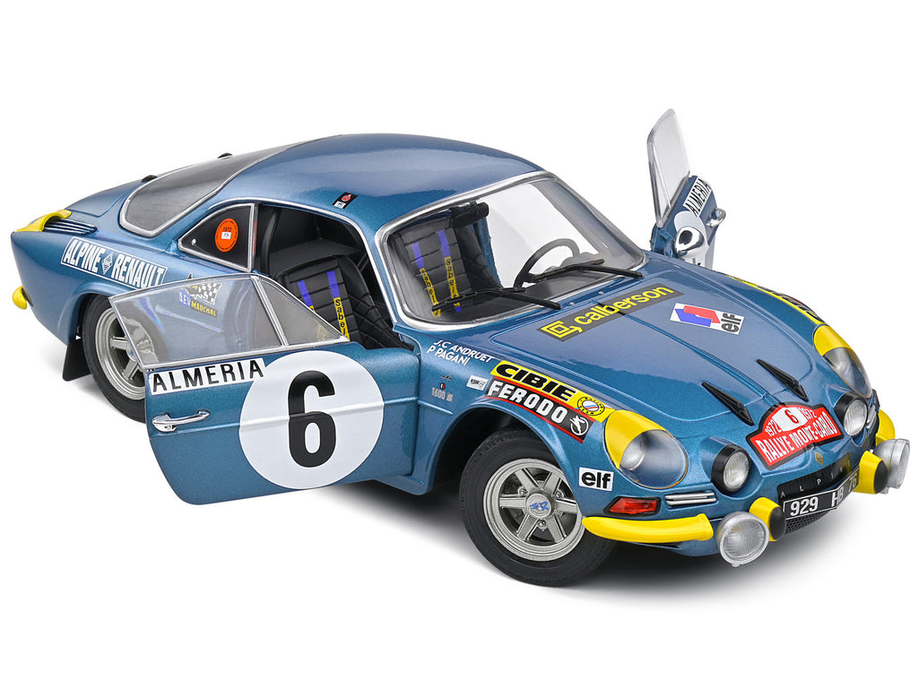 Alpine A110 1600S #6 Jean-Claude Andruet - Pierre Pagani "Rallye Montecarlo" (1972) "Competition" Series 1/18 Diecast Model Car by Solido - image 2