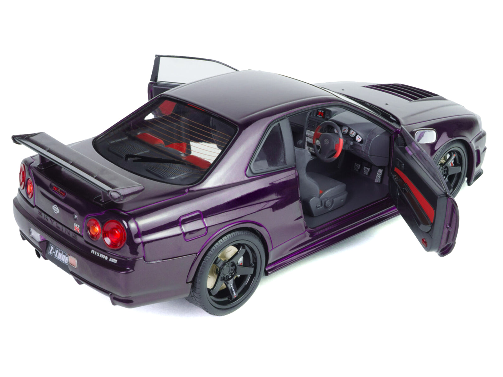 1999 Nissan Skyline GT-R (R34) Z-Tune RHD (Right Hand Drive) Midnight Purple Metallic 1/18 Diecast Model Car by Solido - image 4