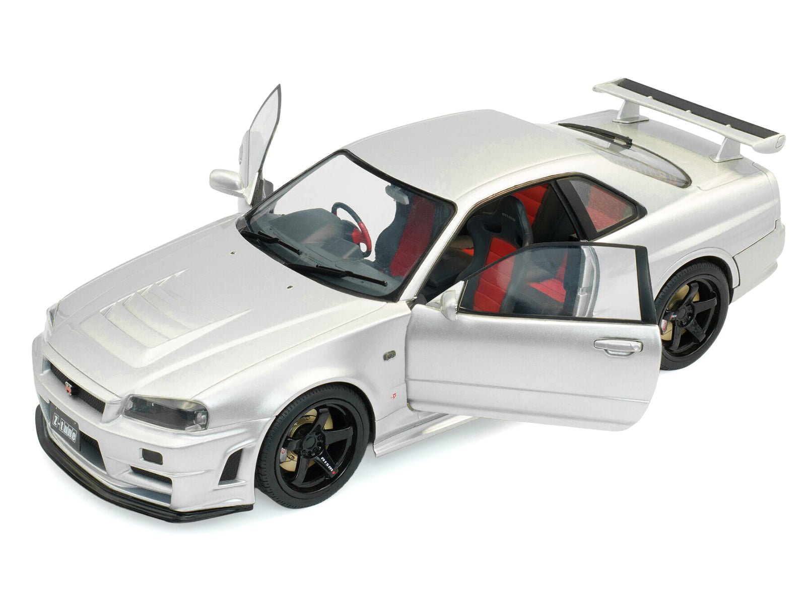1999 Nissan Skyline GT-R (R34) Z-Tune RHD (Right Hand Drive) Silver Metallic 1/18 Diecast Model Car by Solido - image 2