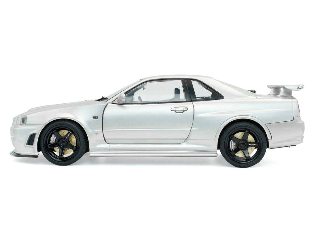 1999 Nissan Skyline GT-R (R34) Z-Tune RHD (Right Hand Drive) Silver Metallic 1/18 Diecast Model Car by Solido - image 3