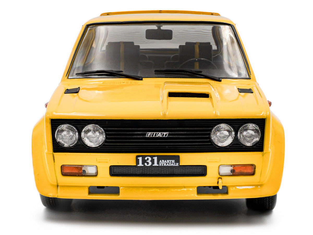 1980 Fiat 131 Abarth Yellow 1/18 Diecast Model Car by Solido - image 5
