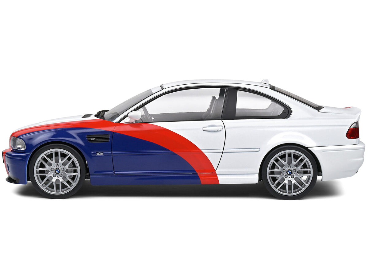 2000 BMW E46 M3 "Streetfighter" White with Blue and Red Graphics 1/18 Diecast Model Car by Solido - image 3