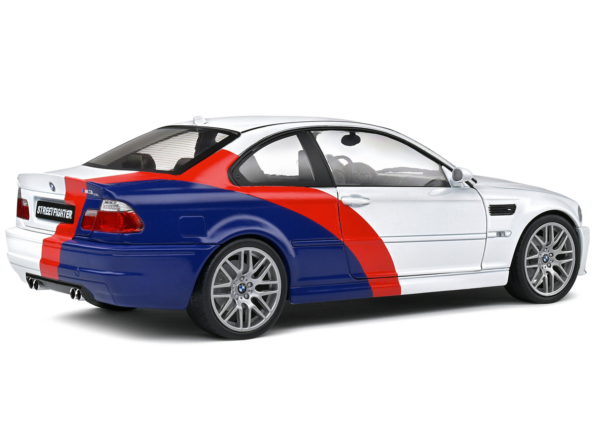 2000 BMW E46 M3 "Streetfighter" White with Blue and Red Graphics 1/18 Diecast Model Car by Solido - image 5
