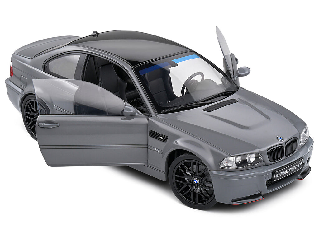 2000 BMW E46 M3 "Streetfighter" Nardo Gray with Black Top 1/18 Diecast Model Car by Solido - image 2