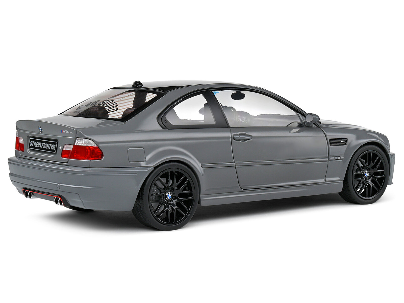 2000 BMW E46 M3 "Streetfighter" Nardo Gray with Black Top 1/18 Diecast Model Car by Solido - image 5