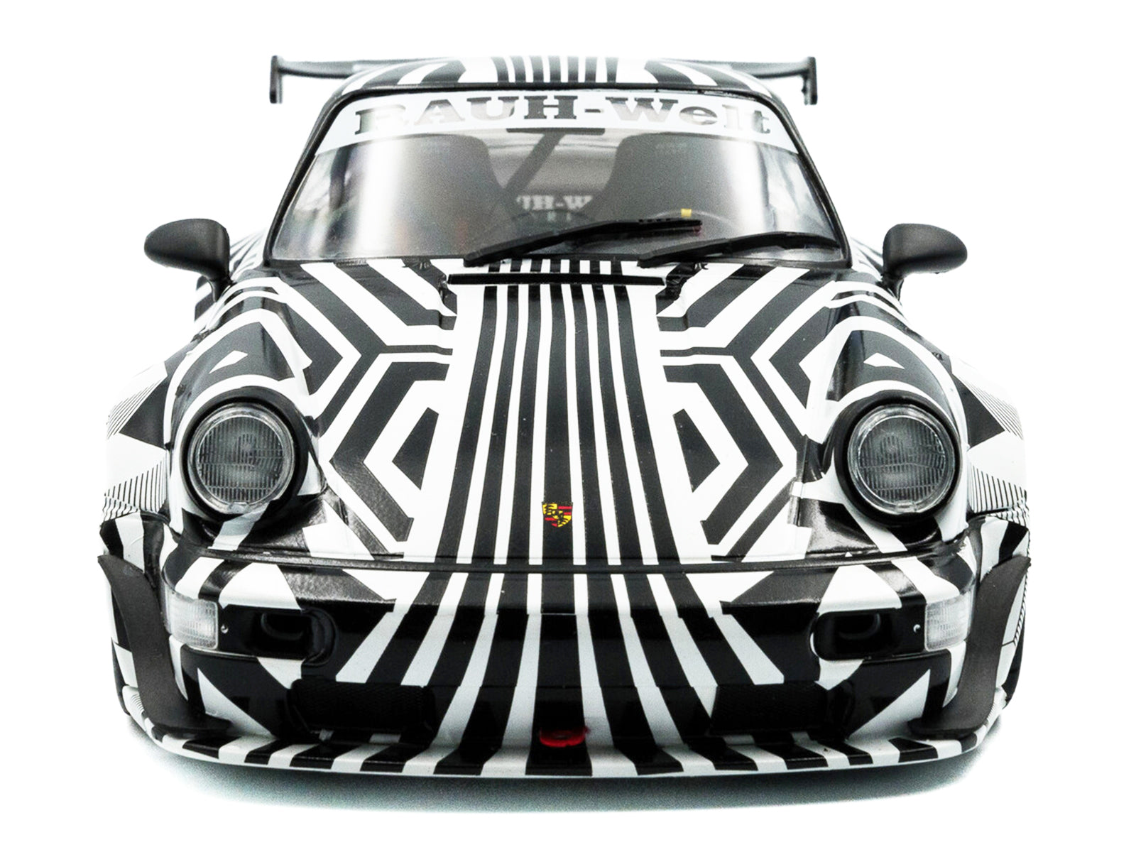 2022 RWB Bodykit #13 "The Zebra" Black and White Striped 1/18 Diecast Model Car by Solido - image 5