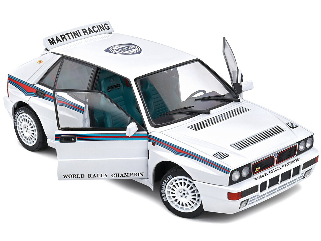 1992 Lancia Delta HF Integrale Evo 1 Martini 6 White with Blue and Red Stripes "World Rally Champion - Martini Racing" 1/18 Diecast Model Car by Solido - image 2