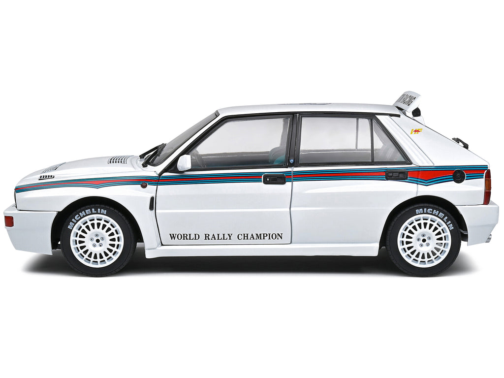 1992 Lancia Delta HF Integrale Evo 1 Martini 6 White with Blue and Red Stripes "World Rally Champion - Martini Racing" 1/18 Diecast Model Car by Solido - image 3