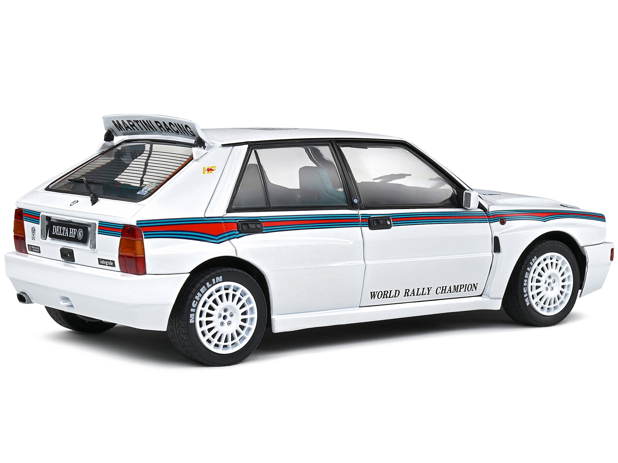 1992 Lancia Delta HF Integrale Evo 1 Martini 6 White with Blue and Red Stripes "World Rally Champion - Martini Racing" 1/18 Diecast Model Car by Solido - image 5