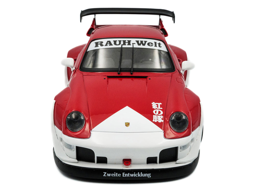 2020 RWB Bodykit "Porco Rosso" Red and White 1/18 Diecast Model Car by Solido - image 5