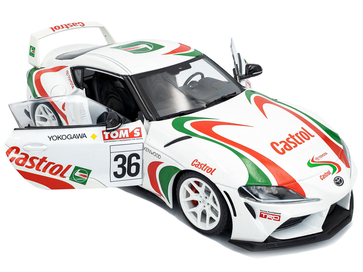 2024 Toyota GR Supra #36 "Toyota Racing Tribute" White with Green and Red Graphics 1/18 Diecast Model Car by Solido - image 2