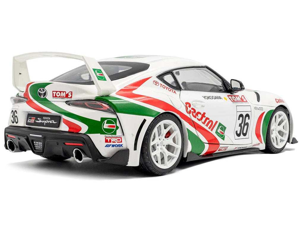 2024 Toyota GR Supra #36 "Toyota Racing Tribute" White with Green and Red Graphics 1/18 Diecast Model Car by Solido - image 4