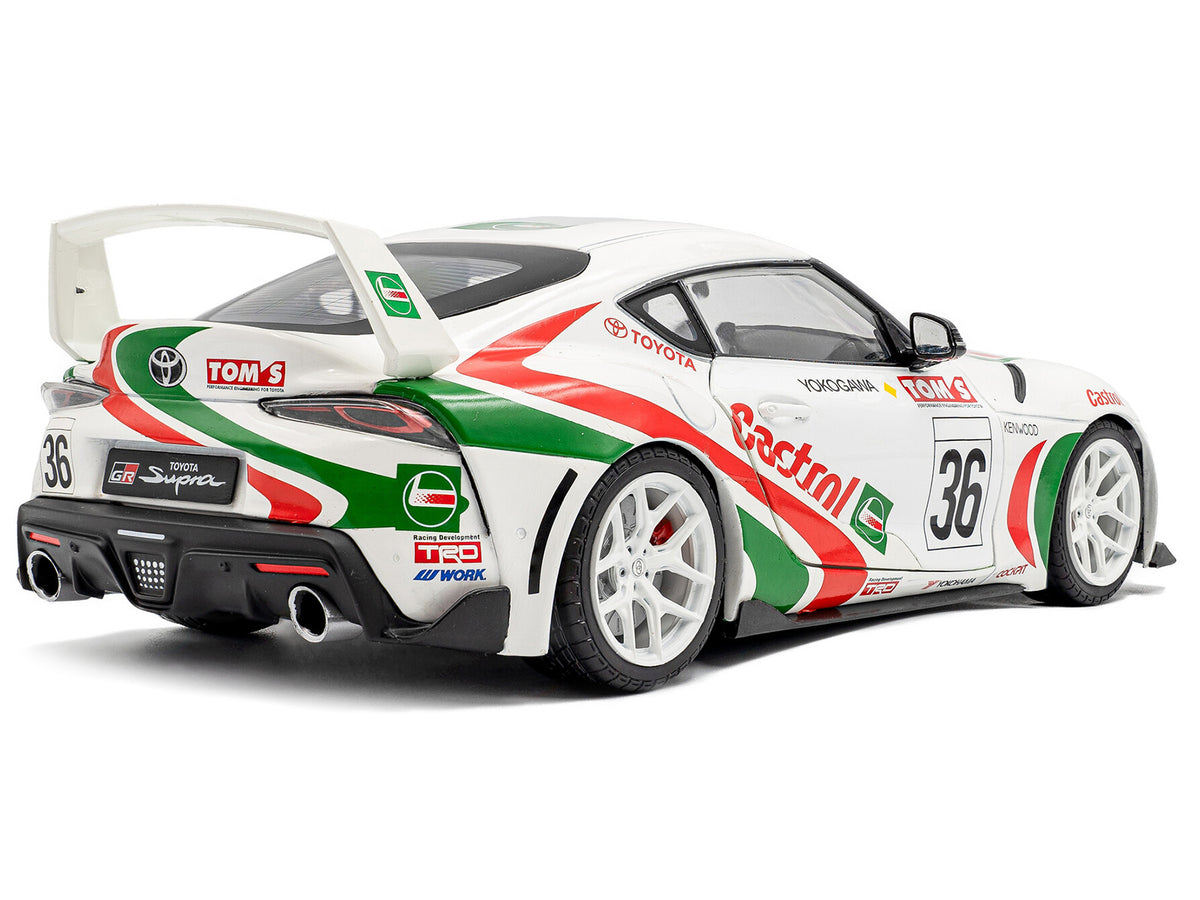 2024 Toyota GR Supra #36 "Toyota Racing Tribute" White with Green and Red Graphics 1/18 Diecast Model Car by Solido - image 4