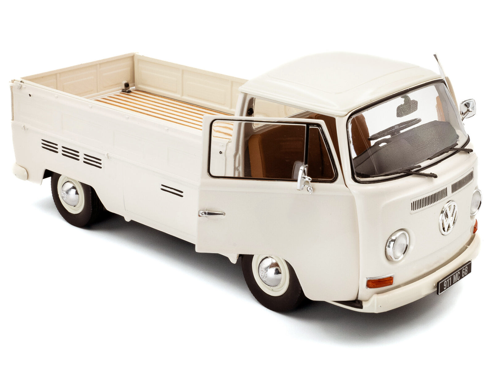 1968 Volkswagen T2 Pickup Truck Beige 1/18 Diecast Model Car by Solido - image 2