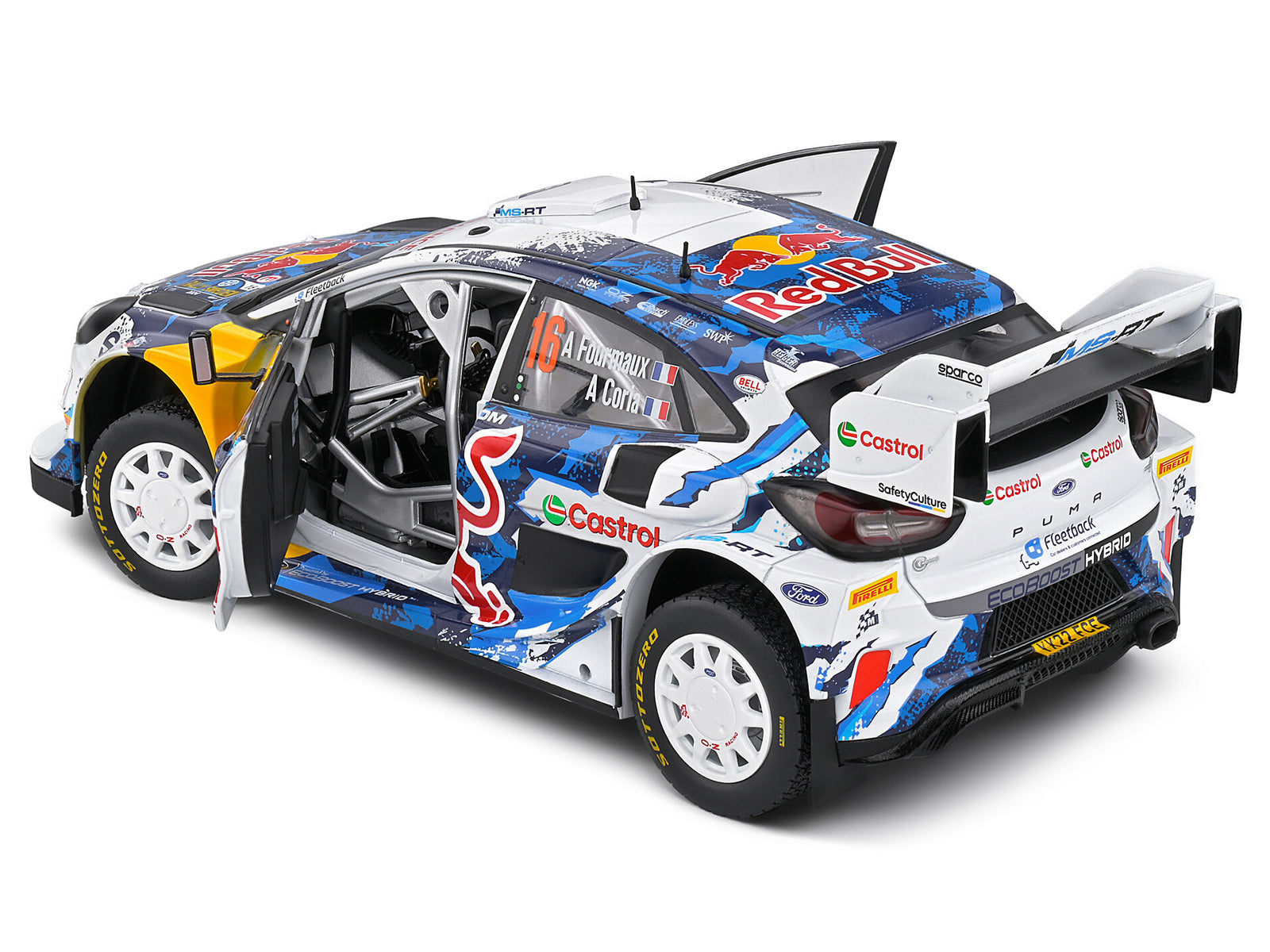 Ford Puma Rally1 Hybrid #16 Adrien Fourmaux - Alexandre Coria 3rd Place "Rally Sweden" (2024) "Competition" Series 1/18 Diecast Model Car by Solido - image 4