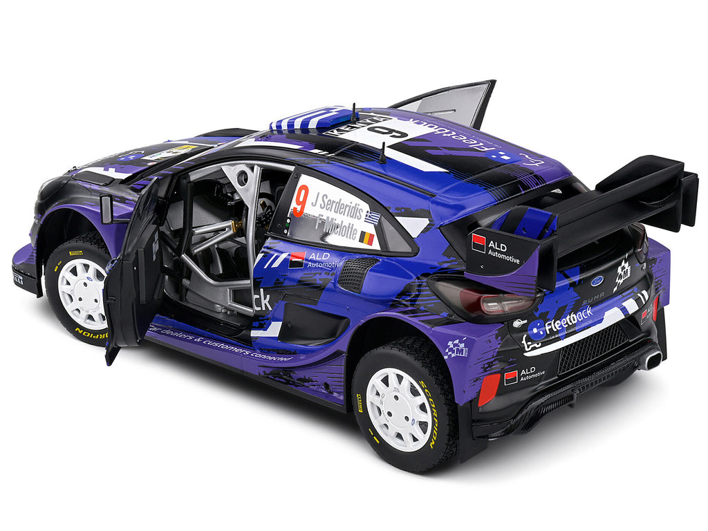 Ford Puma Rally1 Hybrid #9 Jourdan Serderidis - Frederic Miclotte "Safari Rally Kenya" (2022) "Competition" Series 1/18 Diecast Model Car by Solido - image 4