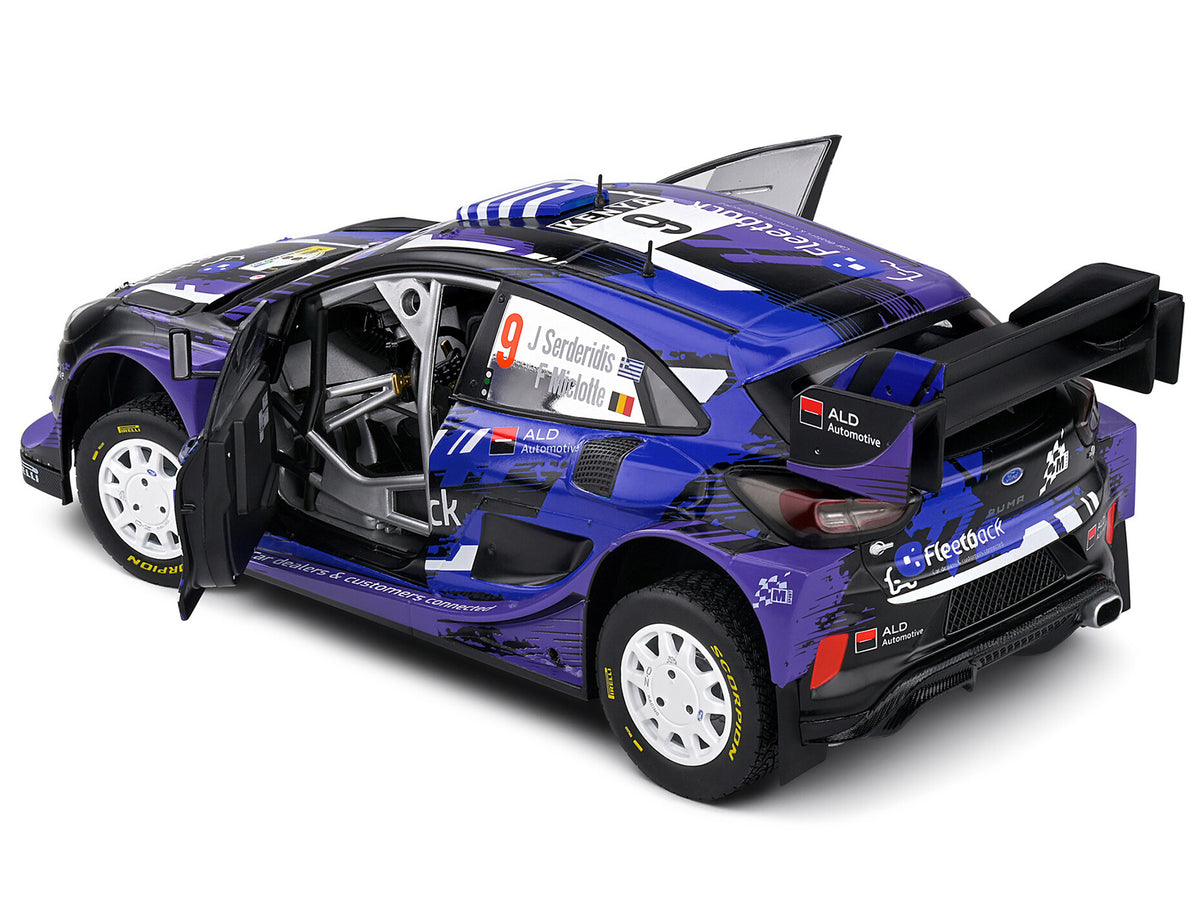 Ford Puma Rally1 Hybrid #9 Jourdan Serderidis - Frederic Miclotte "Safari Rally Kenya" (2022) "Competition" Series 1/18 Diecast Model Car by Solido - image 4