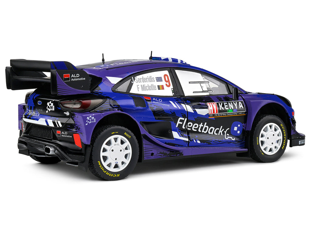 Ford Puma Rally1 Hybrid #9 Jourdan Serderidis - Frederic Miclotte "Safari Rally Kenya" (2022) "Competition" Series 1/18 Diecast Model Car by Solido - image 5