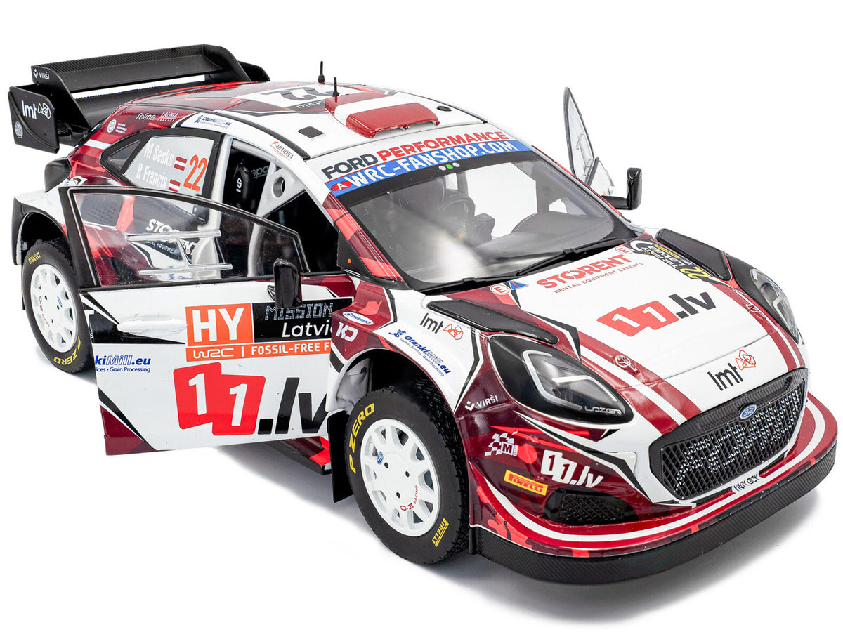 Ford Puma Rally1 #22 Martins Sesks - Renars Francis "Rally Latvia" (2024) "Competition" Series 1/18 Diecast Model Car by Solido - image 2