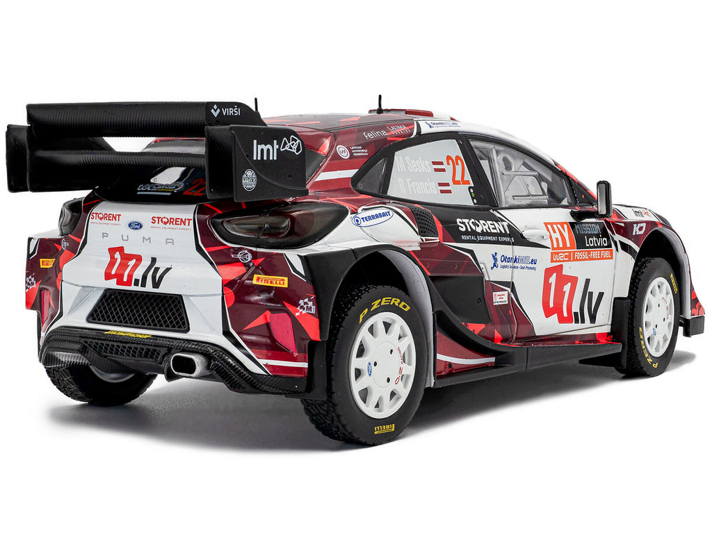 Ford Puma Rally1 #22 Martins Sesks - Renars Francis "Rally Latvia" (2024) "Competition" Series 1/18 Diecast Model Car by Solido - image 4