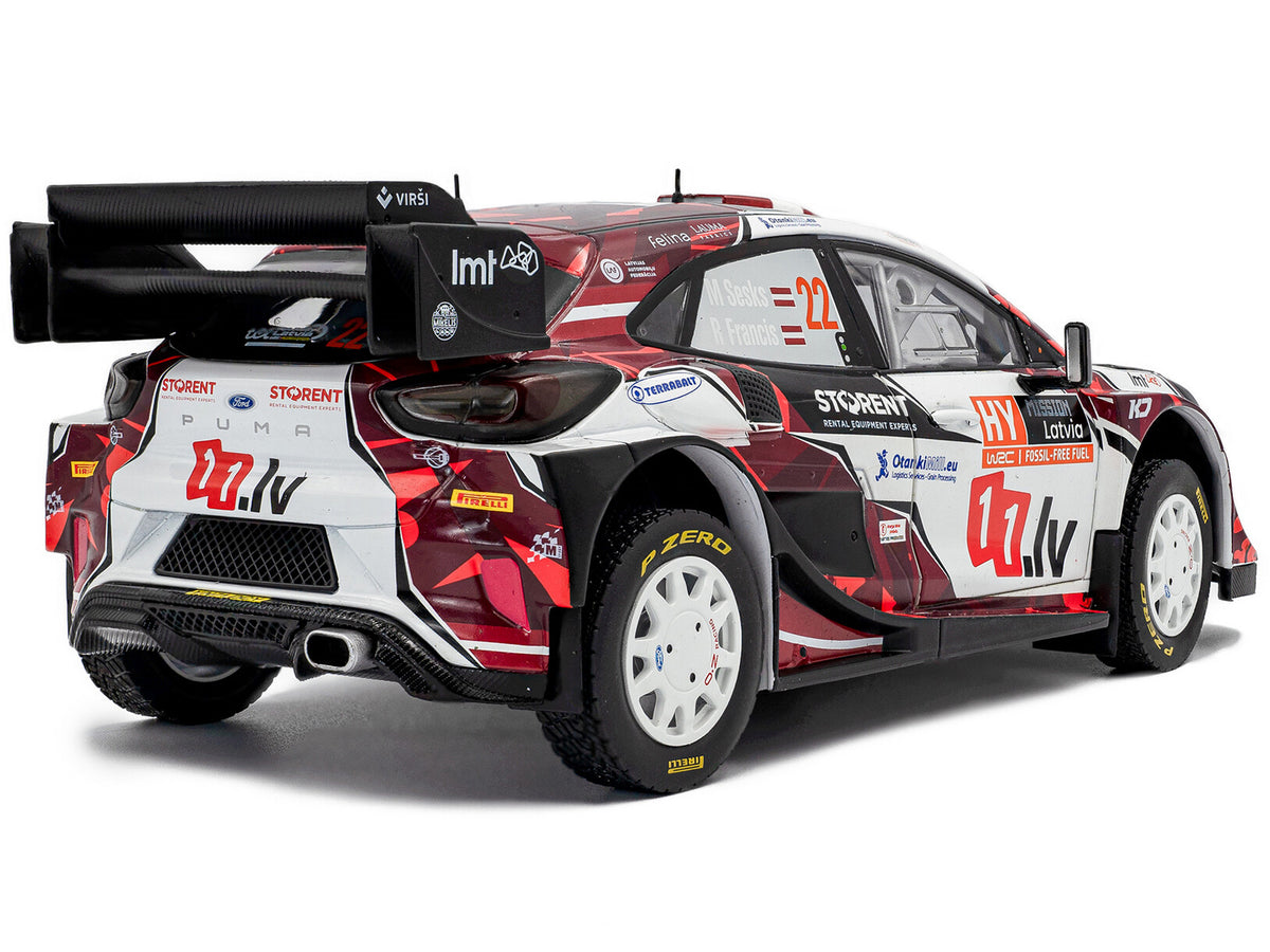 Ford Puma Rally1 #22 Martins Sesks - Renars Francis "Rally Latvia" (2024) "Competition" Series 1/18 Diecast Model Car by Solido - image 4