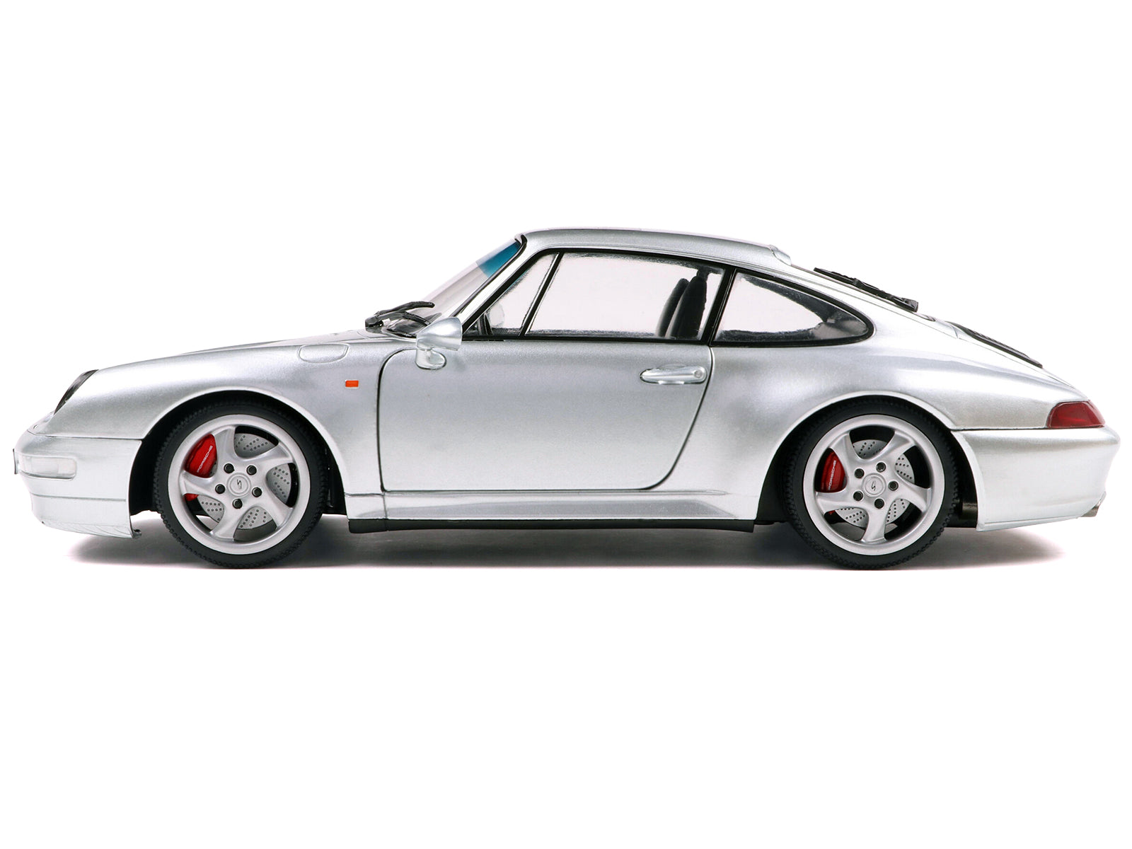 1996 Porsche 911 (993) 4S Polar Silver Metallic 1/18 Diecast Model Car by Solido - image 2