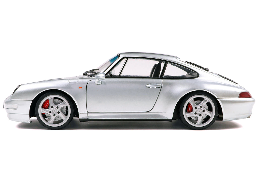 1996 Porsche 911 (993) 4S Polar Silver Metallic 1/18 Diecast Model Car by Solido - image 2