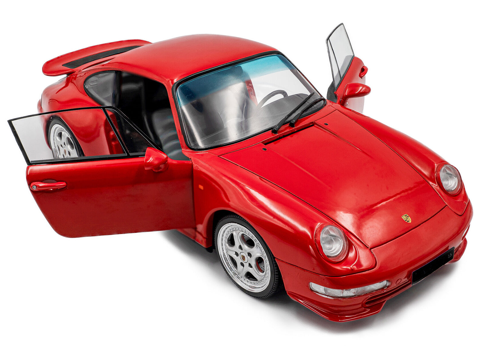 1997 Porsche 911 (993) Carrera RS Guards Red 1/18 Diecast Model Car by Solido - image 2
