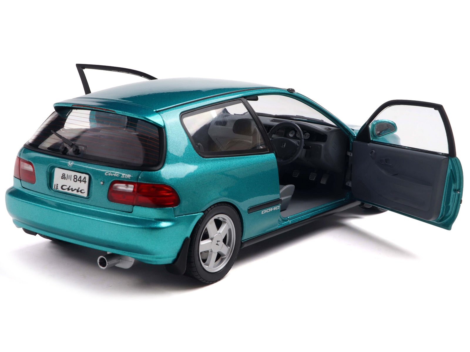 1991 Honda Civic (EG6) RHD (Right Hand Drive) Aztec Green Metallic 1/18 Diecast Model Car by Solido - image 3