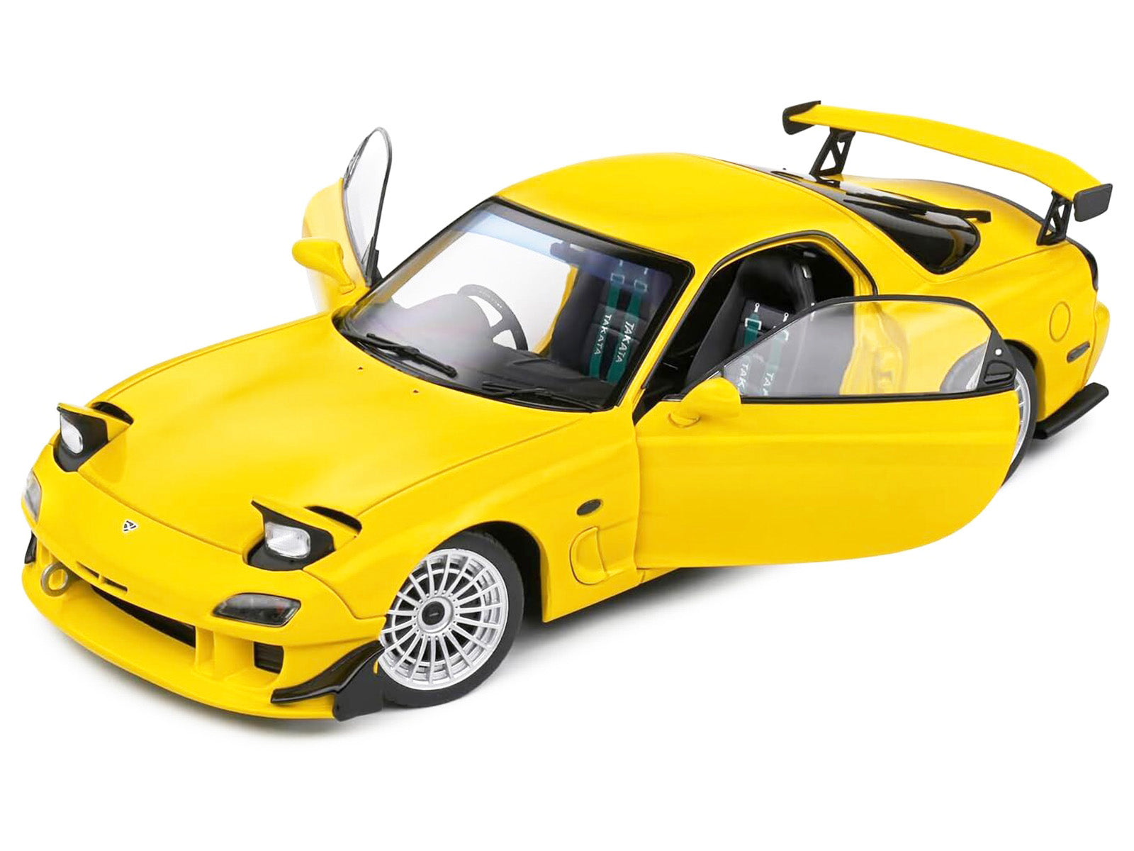 1994 Mazda RX7 Type RS (FD3RS) RHD (Right Hand Drive) Yellow 1/18 Diecast Model Car by Solido - image 2