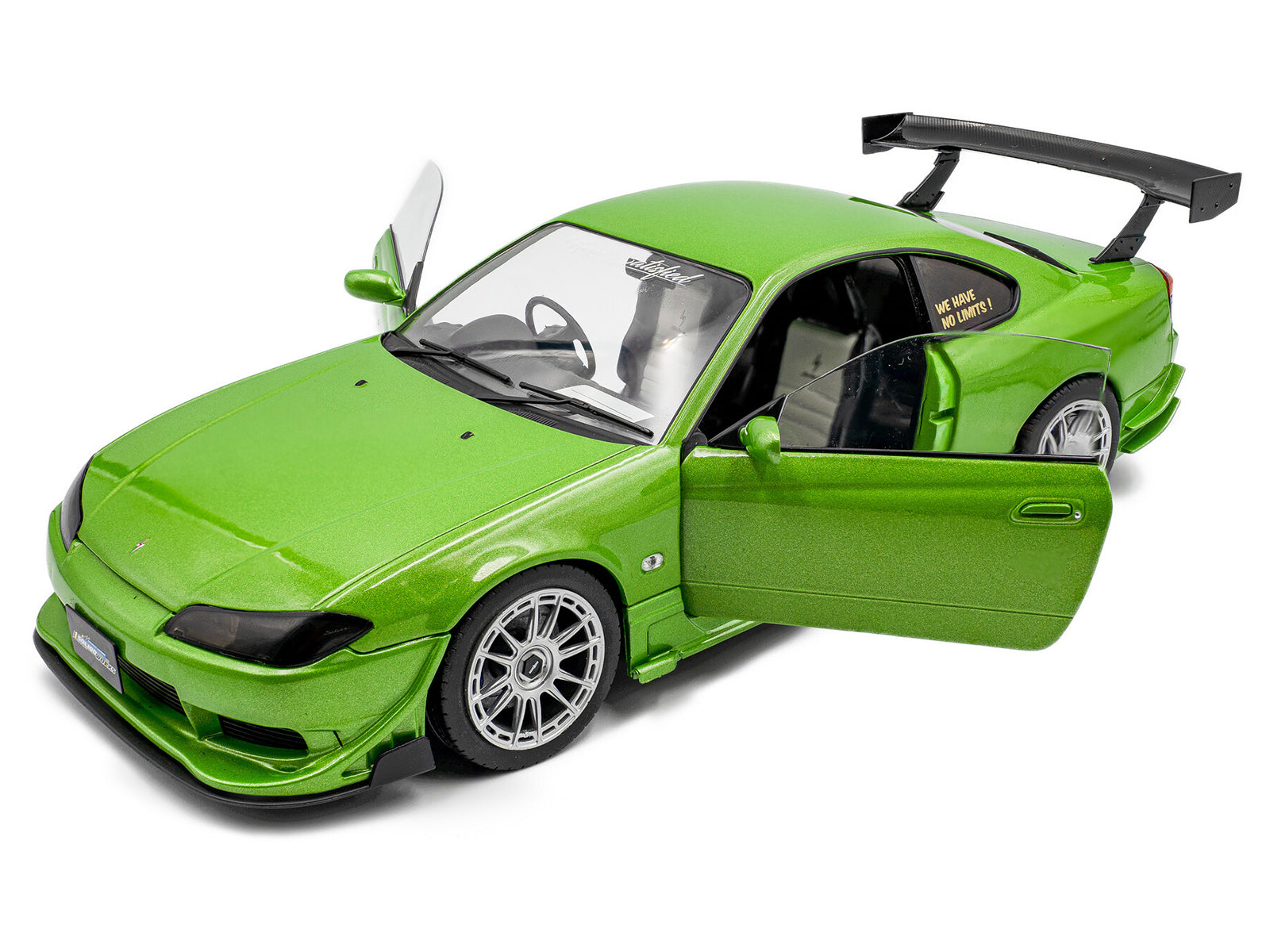 1999 Nissan Silvia S15 Spec-R Aero RHD (Right Hand Drive) "Never Satisfied" Green Metallic 1/18 Diecast Model Car by Solido - image 2