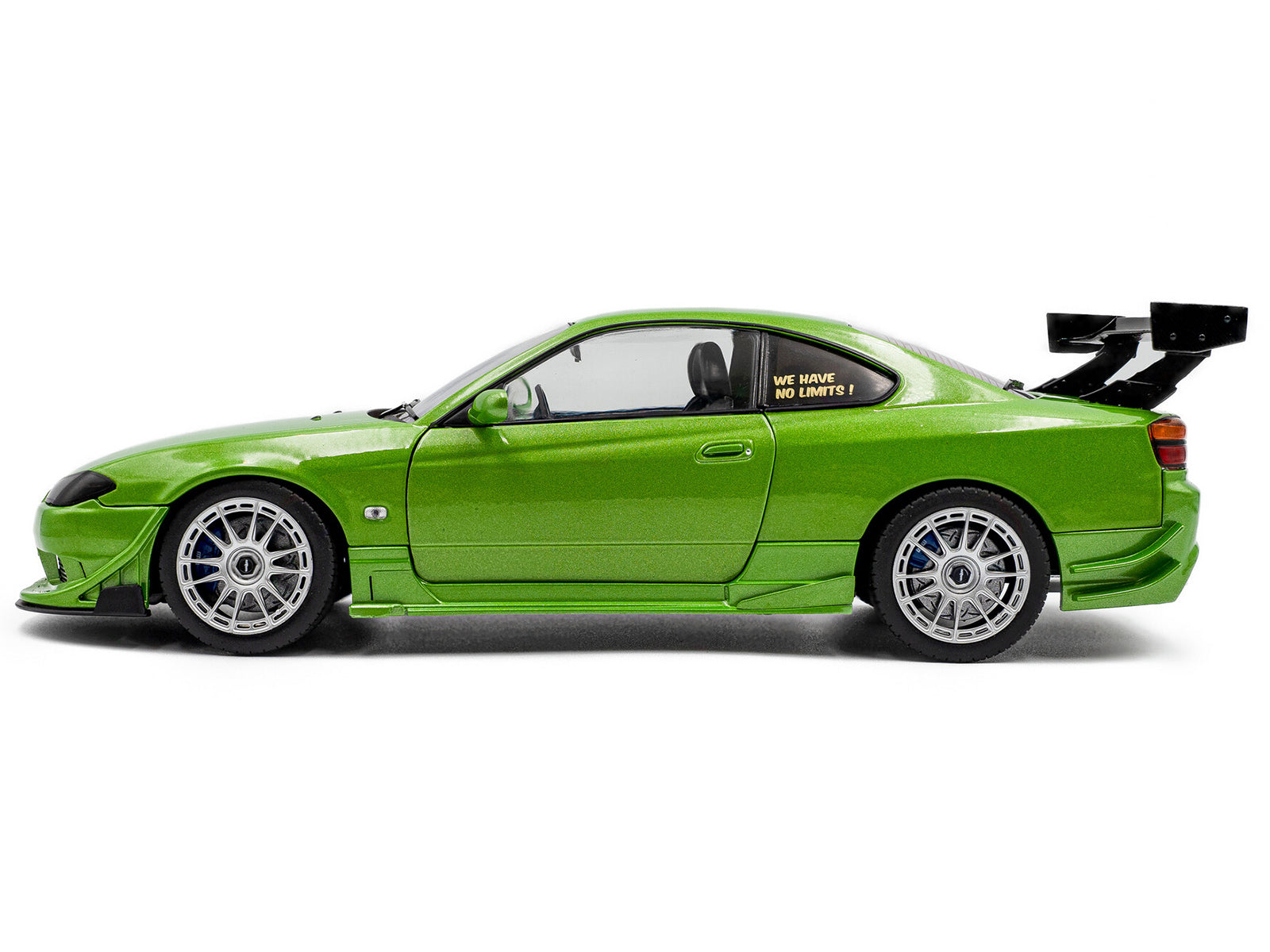 1999 Nissan Silvia S15 Spec-R Aero RHD (Right Hand Drive) "Never Satisfied" Green Metallic 1/18 Diecast Model Car by Solido - image 3