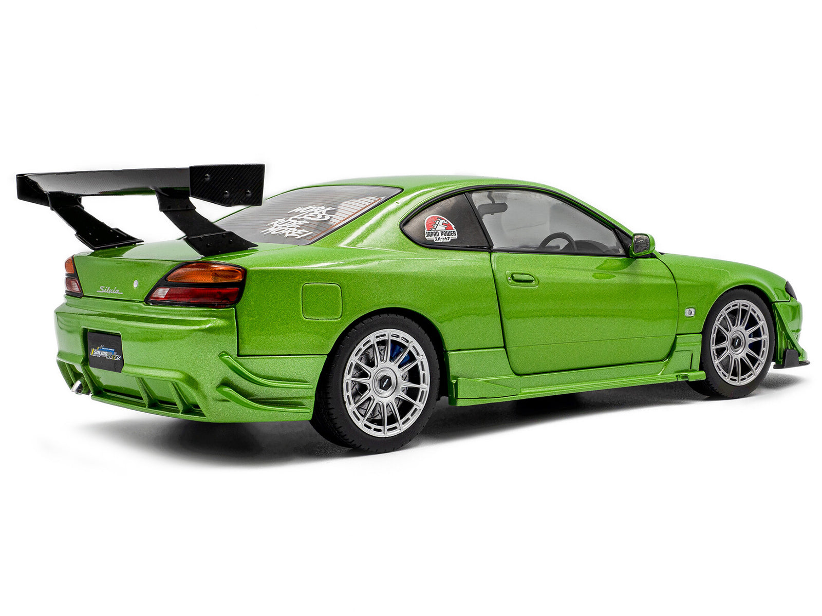 1999 Nissan Silvia S15 Spec-R Aero RHD (Right Hand Drive) "Never Satisfied" Green Metallic 1/18 Diecast Model Car by Solido - image 4