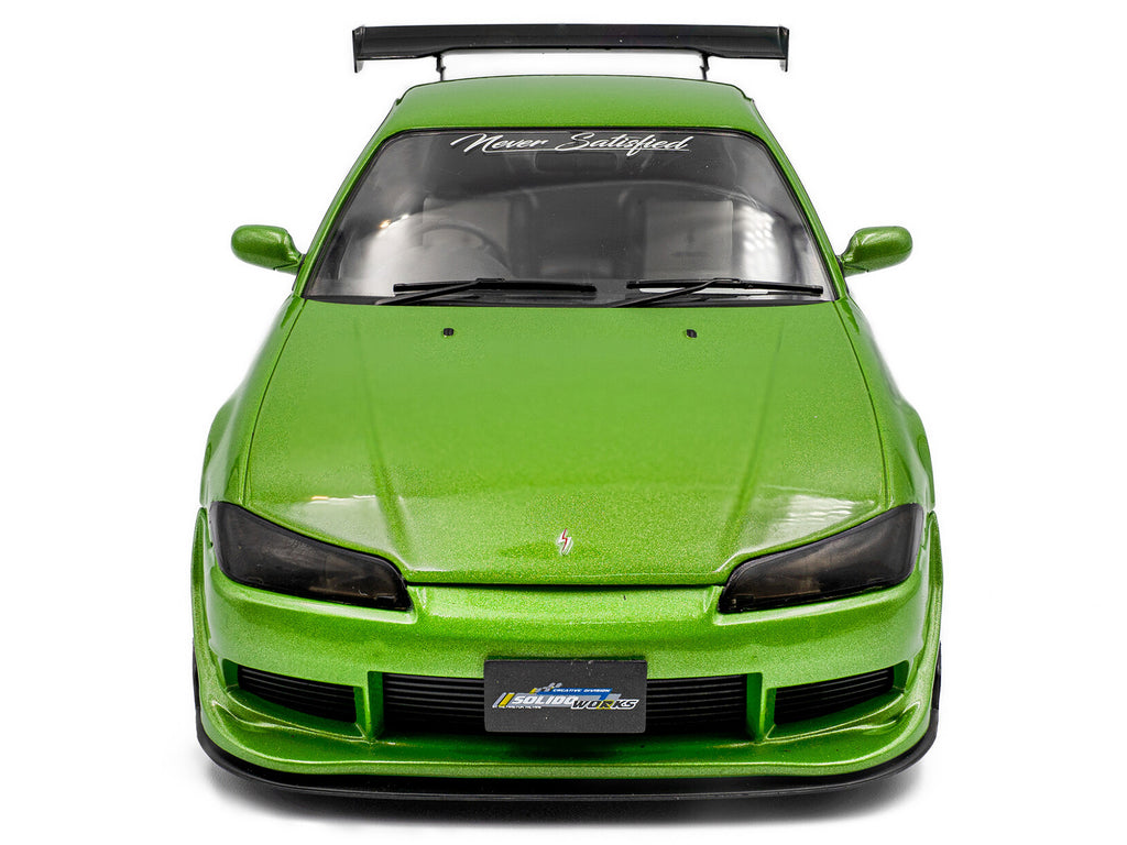 1999 Nissan Silvia S15 Spec-R Aero RHD (Right Hand Drive) "Never Satisfied" Green Metallic 1/18 Diecast Model Car by Solido - image 5