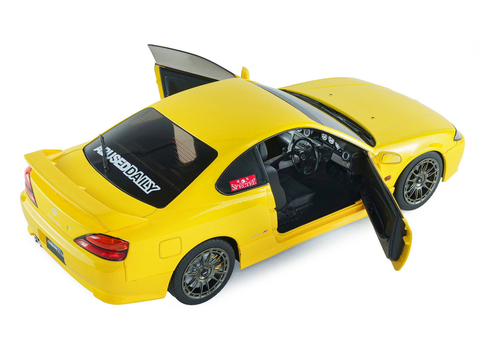 1999 Nissan Silvia (S15) Spec-R Aero RHD (Right Hand Drive) Lightning Yellow 1/18 Diecast Model Car by Solido - image 4