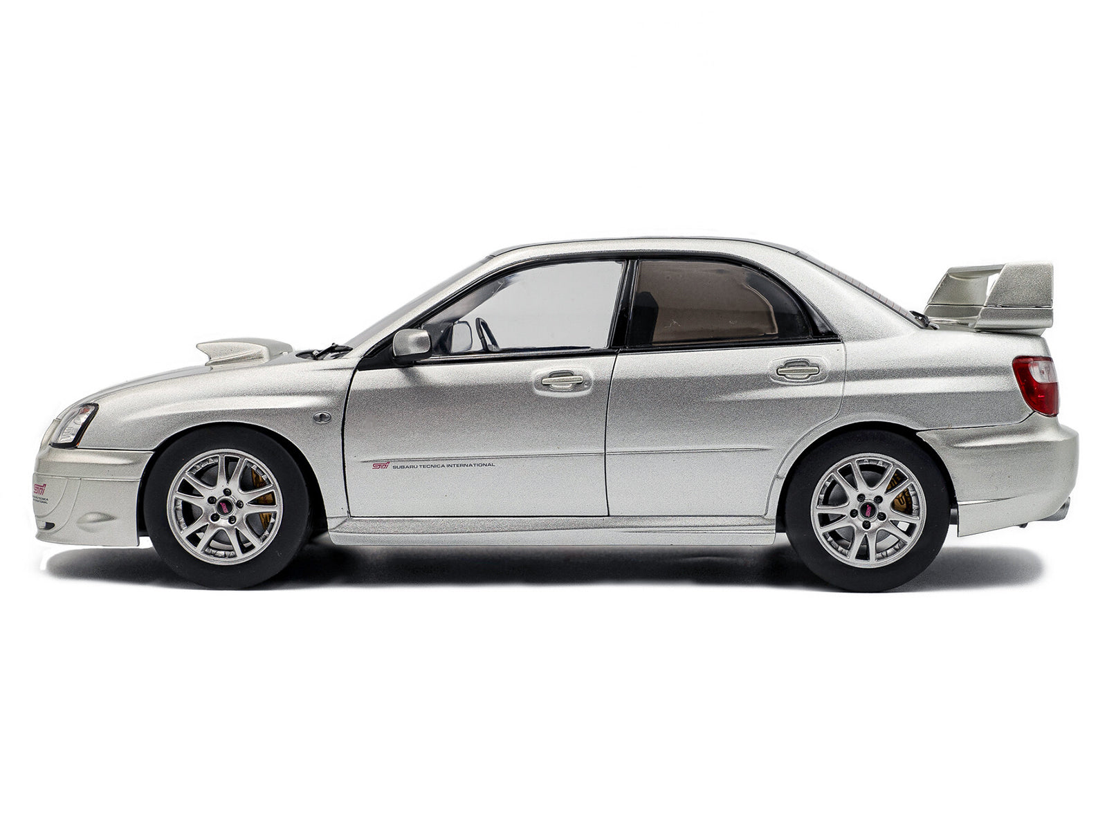 2004 Subaru Impreza WRX STI RHD (Right Hand Drive) Premium Silver Effect 1/18 Diecast Model Car by Solido - image 3