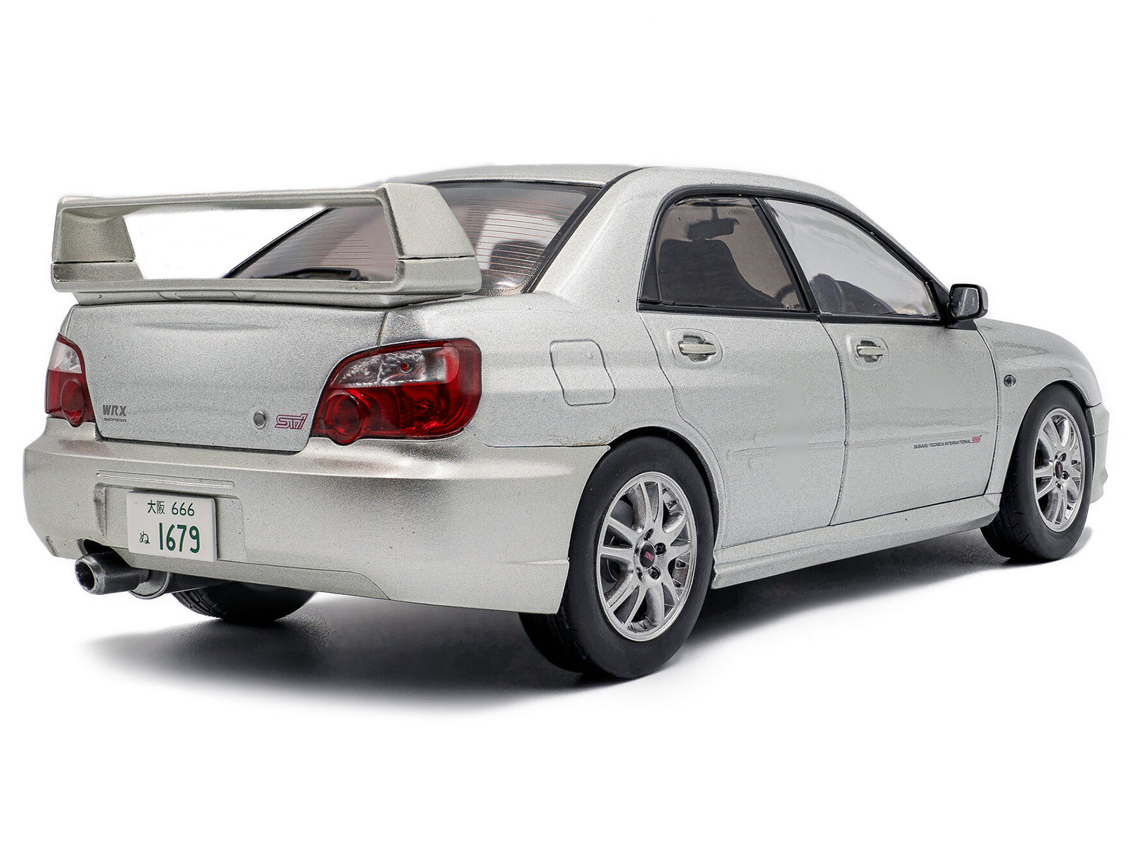 2004 Subaru Impreza WRX STI RHD (Right Hand Drive) Premium Silver Effect 1/18 Diecast Model Car by Solido - image 4