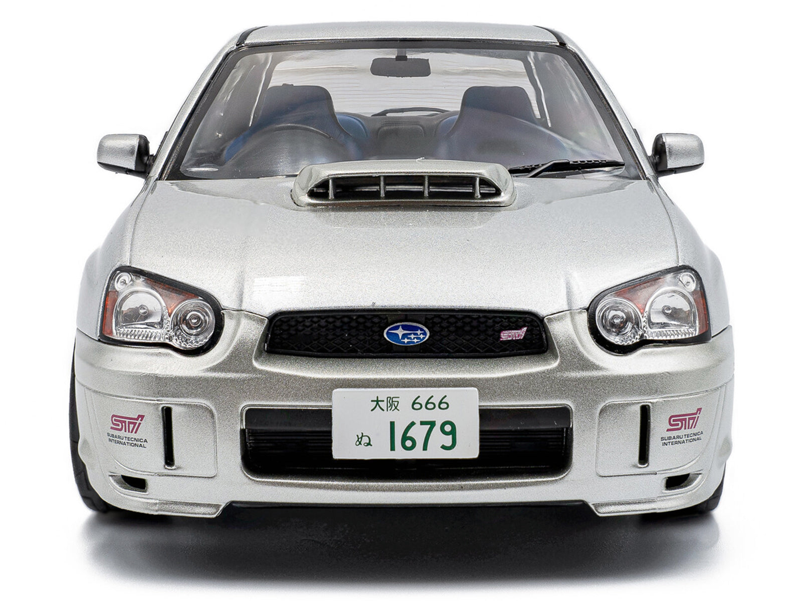 2004 Subaru Impreza WRX STI RHD (Right Hand Drive) Premium Silver Effect 1/18 Diecast Model Car by Solido - image 5