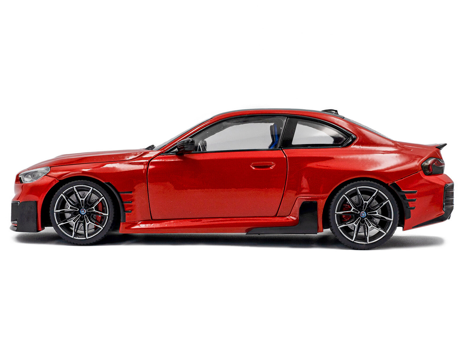 2024 BMW M2 Performance Parts Toronto Red Metallic with Carbon Top 1/18 Diecast Model Car by Solido - image 3