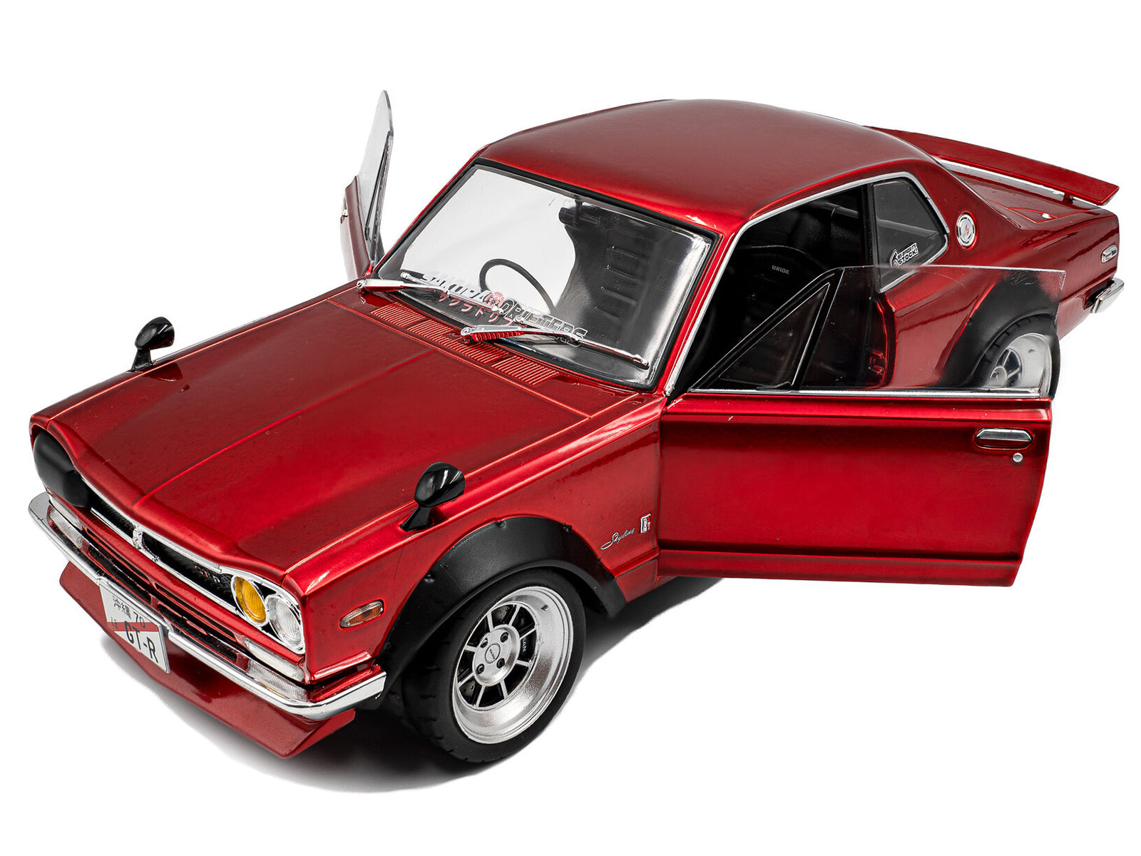 1970 Nissan Skyline (C10) Hakosuka RHD (Right Hand Drive) Red Metallic 1/18 Diecast Model Car by Solido - image 2