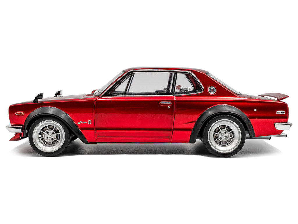 1970 Nissan Skyline (C10) Hakosuka RHD (Right Hand Drive) Red Metallic 1/18 Diecast Model Car by Solido - image 3