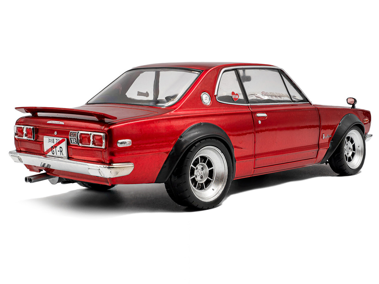 1970 Nissan Skyline (C10) Hakosuka RHD (Right Hand Drive) Red Metallic 1/18 Diecast Model Car by Solido - image 4