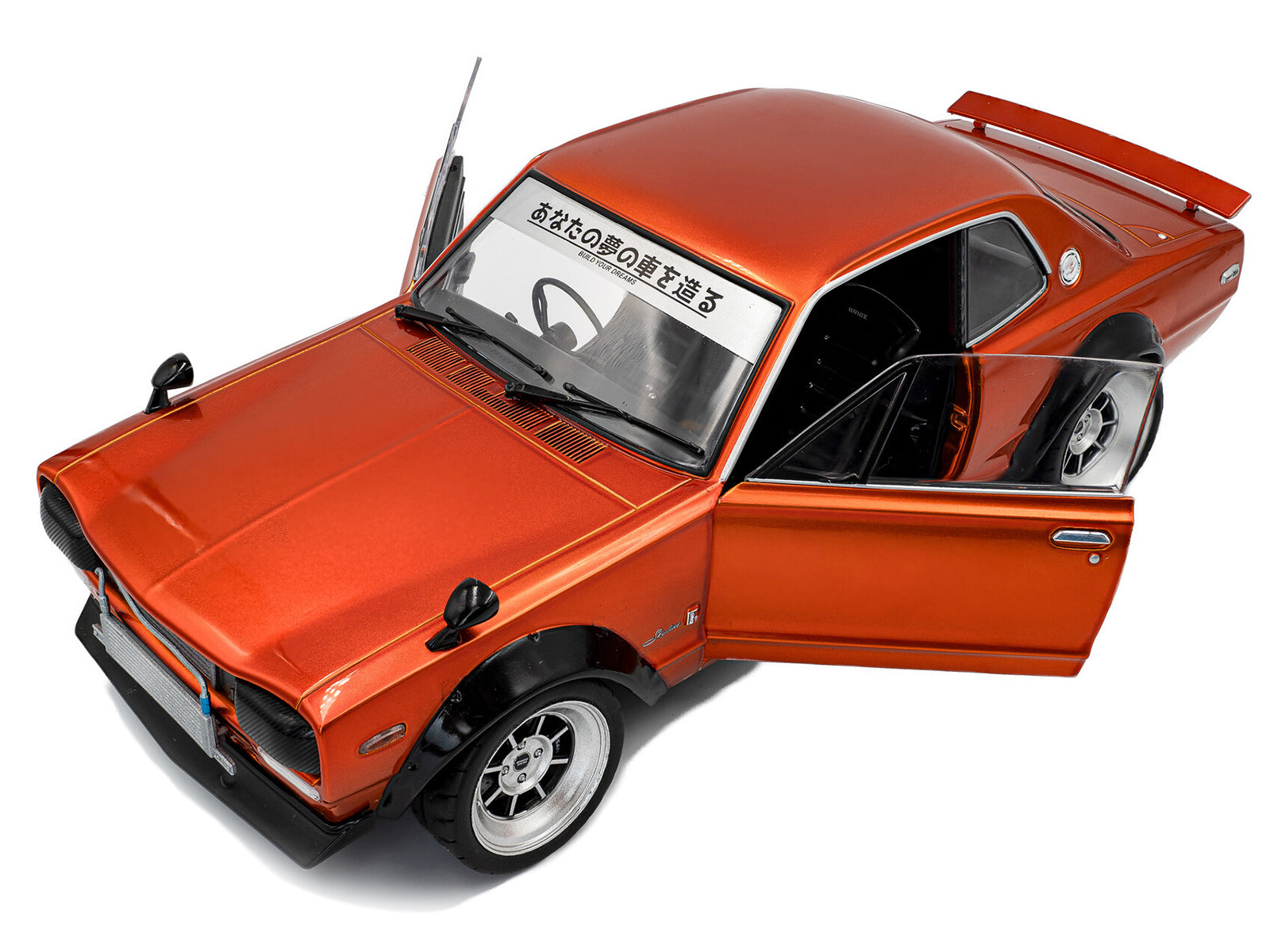 1970 Nissan Skyline (C10) Hakosuka RHD (Right Hand Drive) Orange Metallic 1/18 Diecast Model Car by Solido - image 2