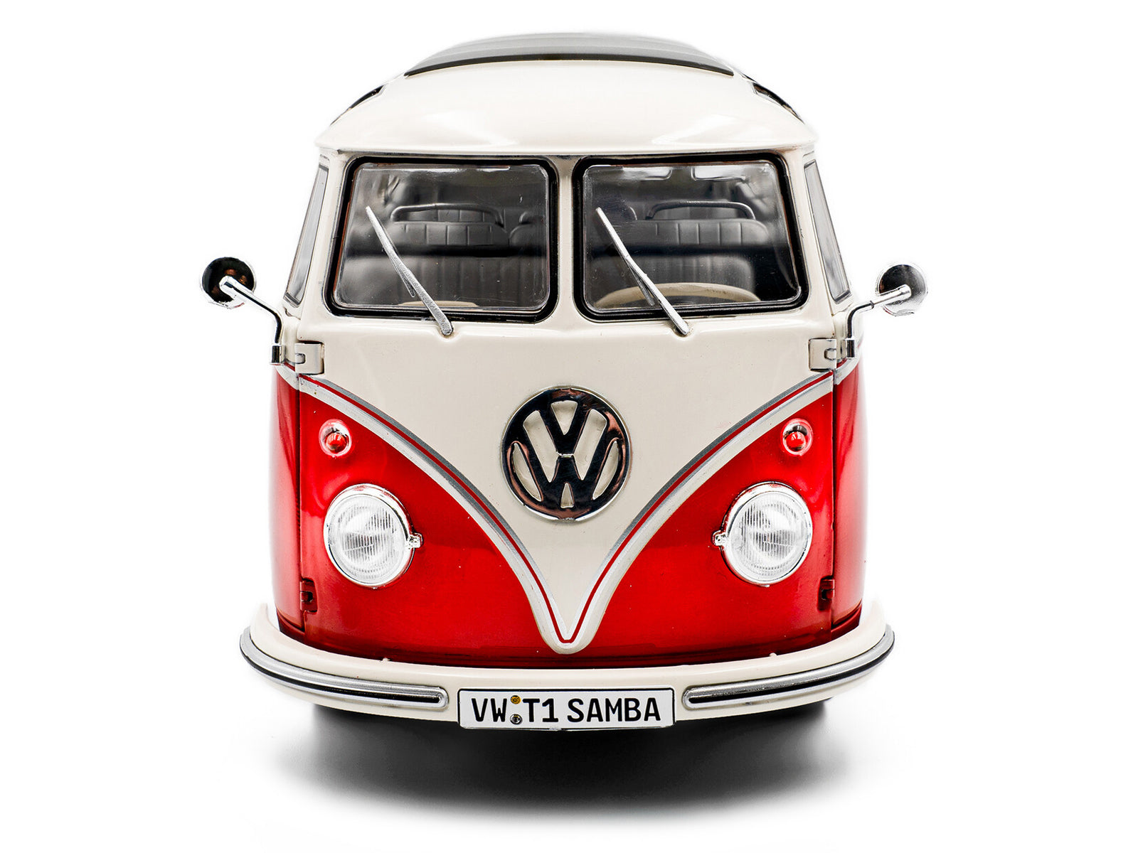 1962 Volkswagen T1 Samba Bus Red and White 1/18 Diecast Model Car by Solido - image 5
