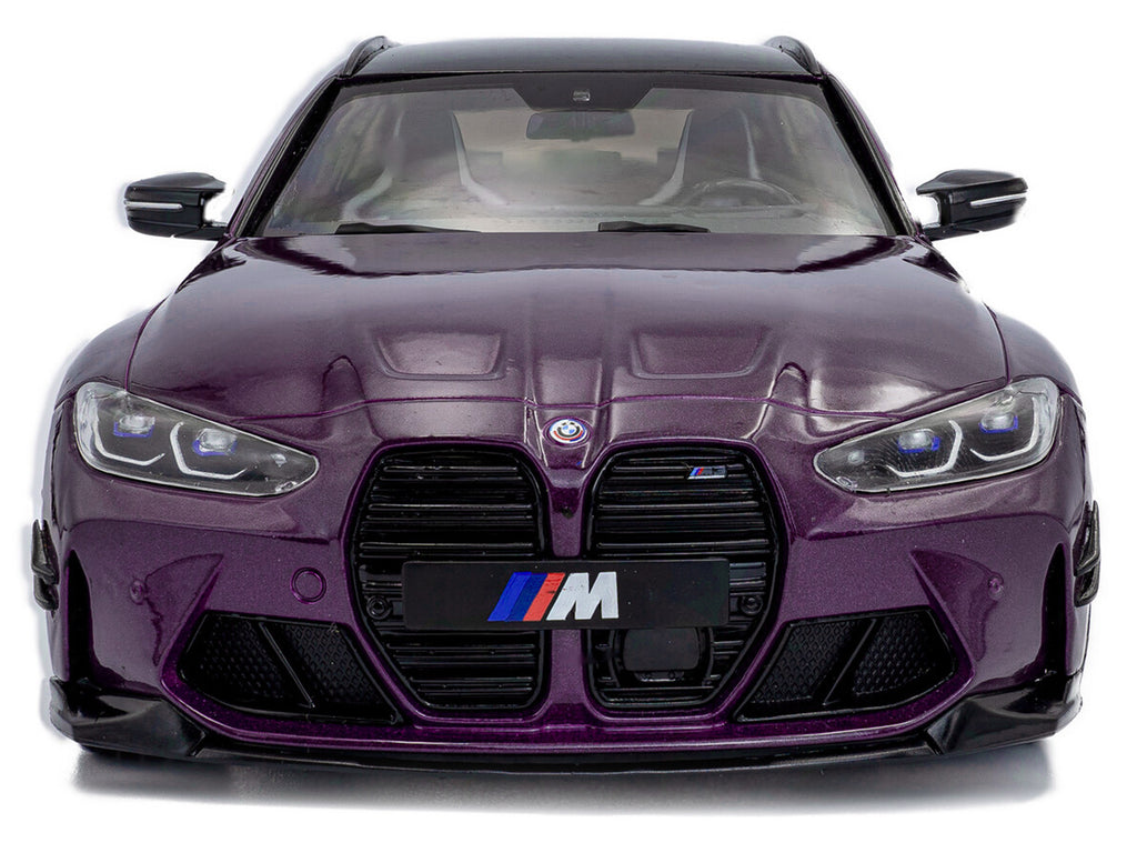 2024 BMW M3 Competition M xDrive Touring Twilight Purple Pearl Metallic with Black Top 1/18 Diecast Model Car by Solido - image 5